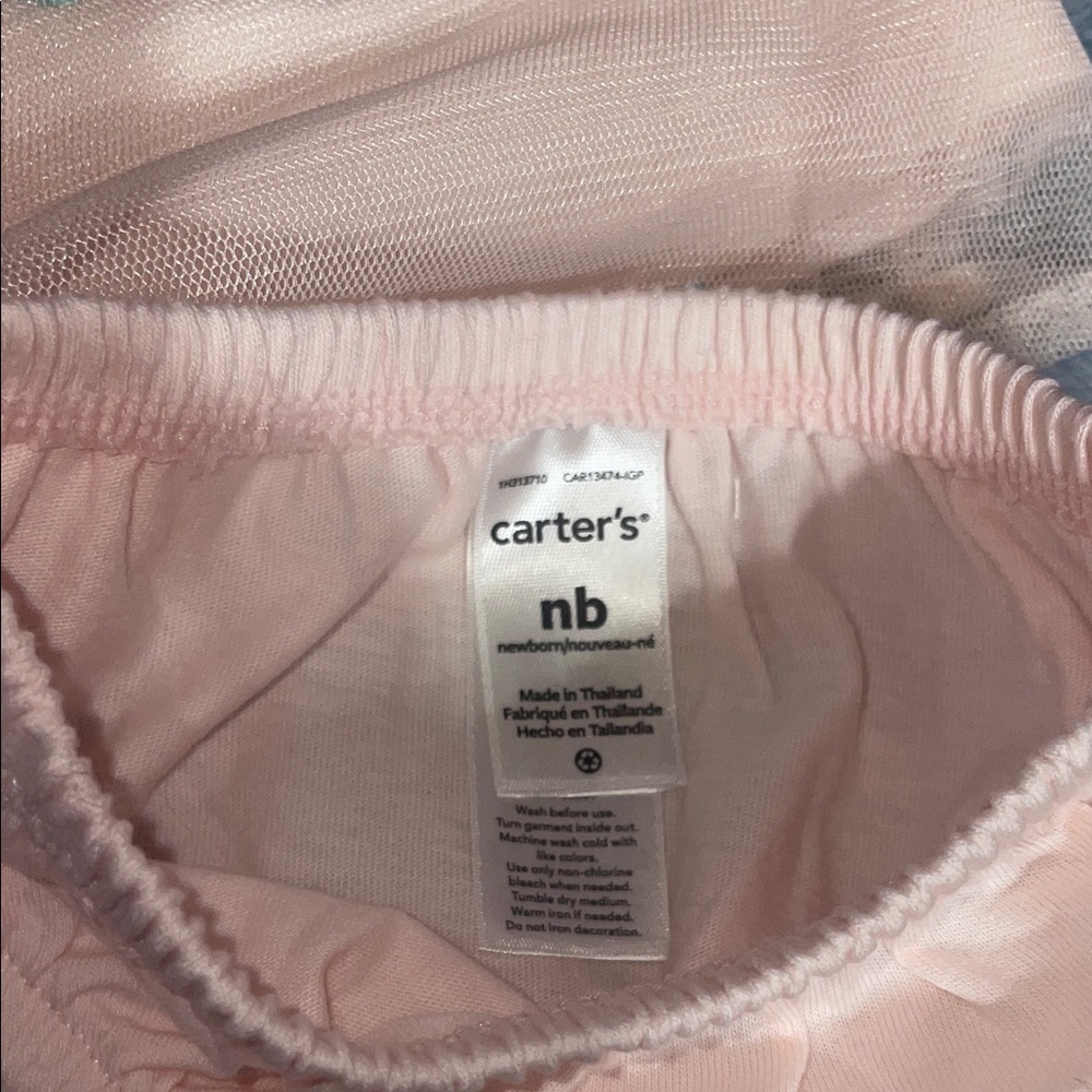 Carter's Pink Baby Dress Cherry Tulle         size Newborn - Picture 12 of 12
